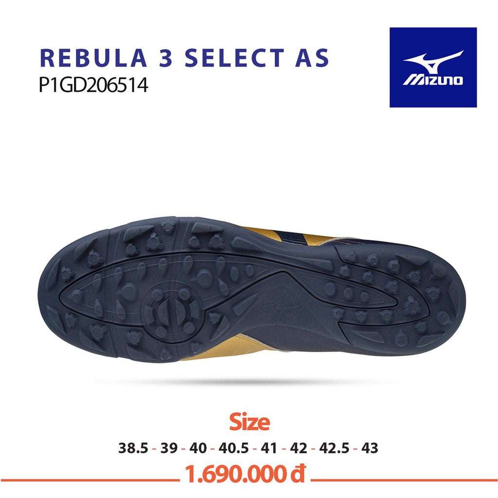 Giày đá bóng Mizuno REBULA 3 SELECT AS NEW - VÀNG ĐỒNG