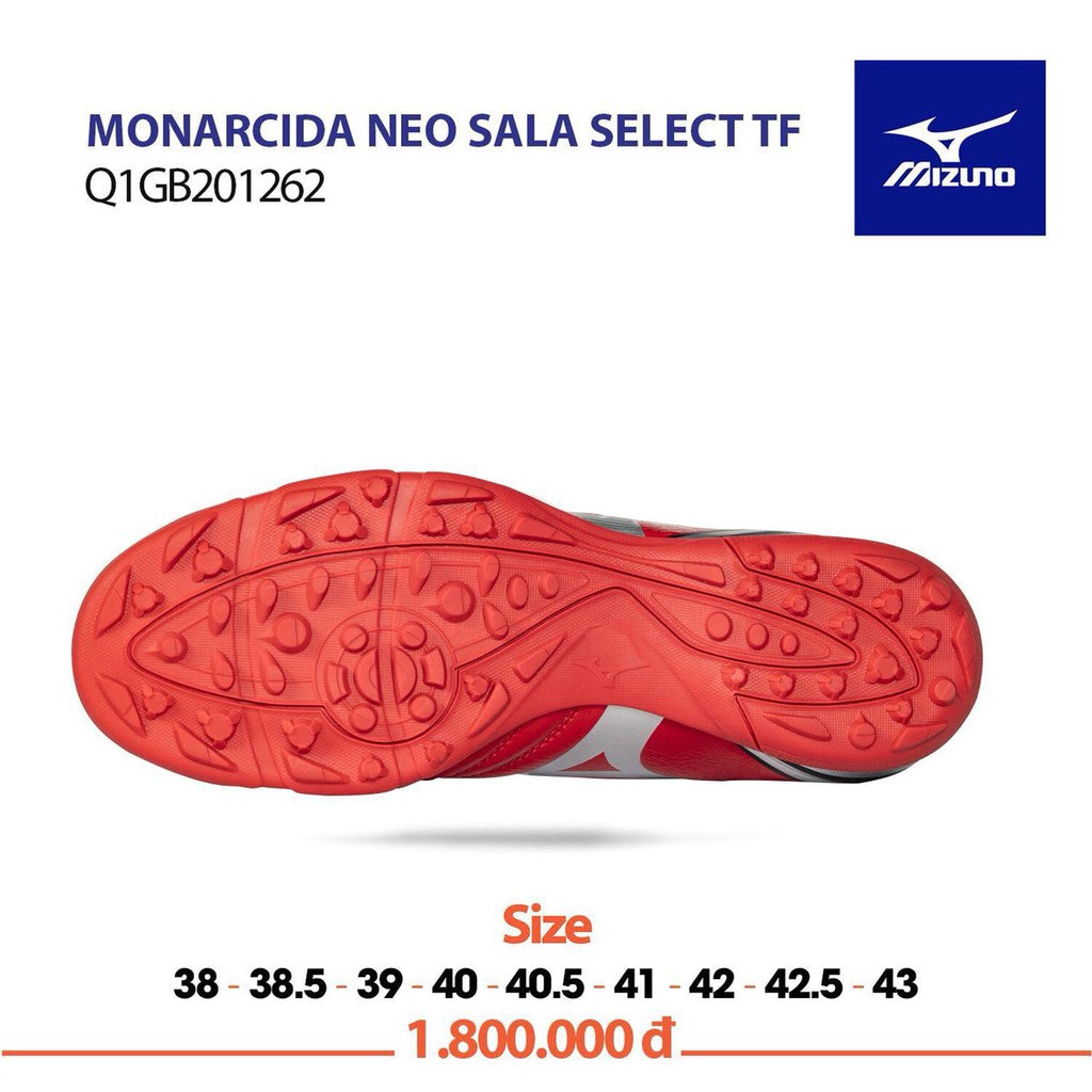 Giày đá bóng Mizuno MONARCIDA NEO SALA SELECT TF - ĐỎ BẠC